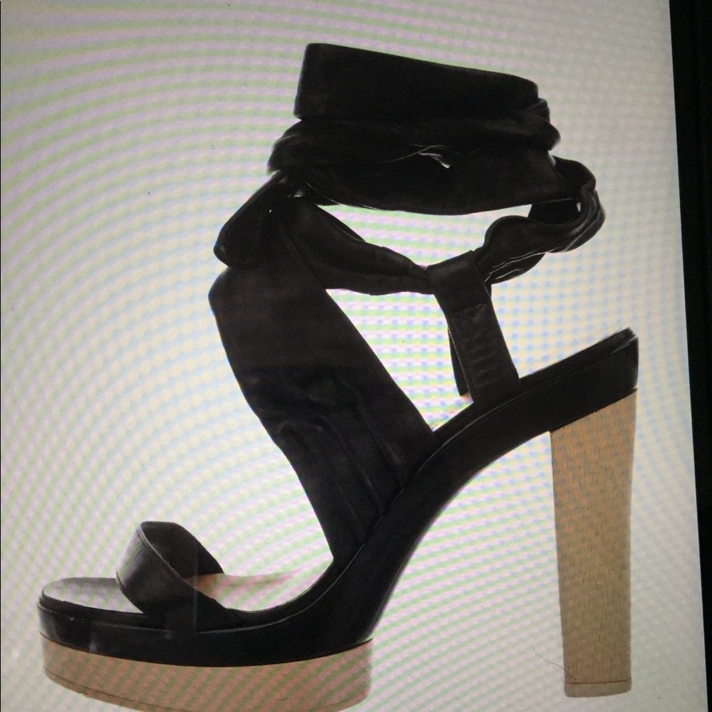 Hermes lamb leather wrap sandals size 38 with box
